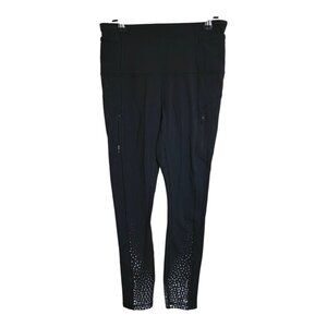 Lululemon Pants Womens 4 Reflective High Rise Full Length Zip Pocket Athletic Gy